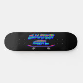 Skater Girl Blue Pink Graffiti Glow Skateboard     (Horz)