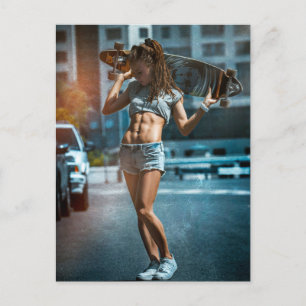 Skater Girl Briefkaart
