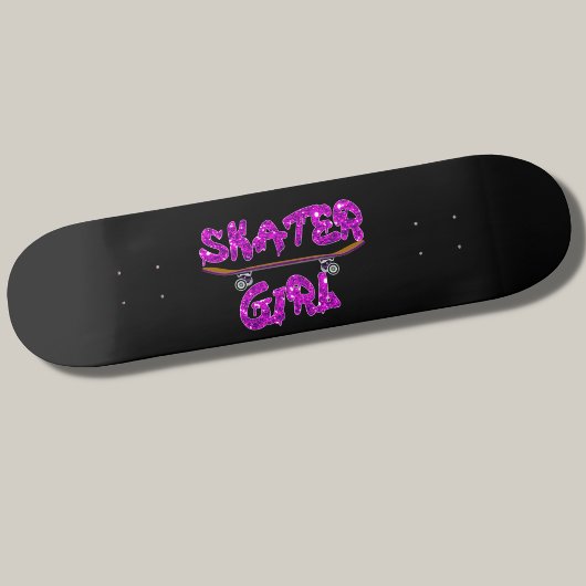 Skater Girl Purple Pink Skateboard