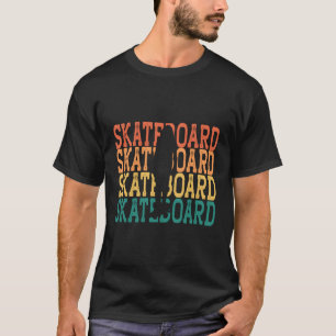 Skater Girl Retro Skateboard Thema Gift Cu T-shirt