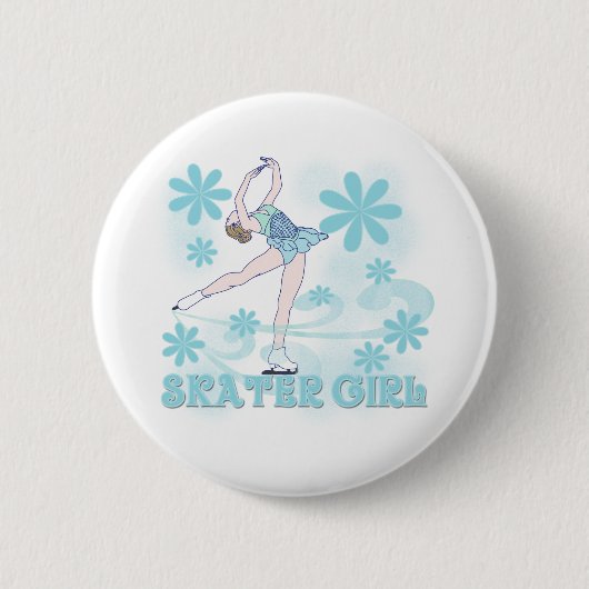 Skater Girl Ronde Button 5,7 Cm (Voorkant)