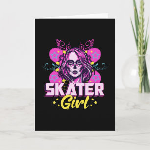 Skater Girl Sk8 Skateboard Girls Skating Gift Idea Kaart