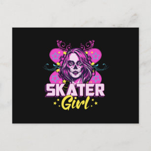 Skater Girl Sk8 Skateboard Girls Skating Gift Idee Briefkaart