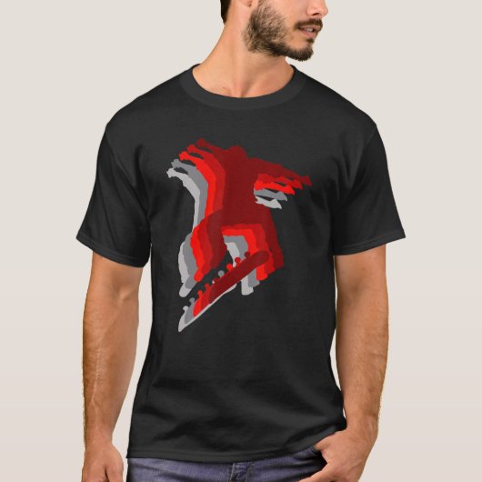 Skater Kick Trick Ollie Flip 3 T-shirt (Voorkant)
