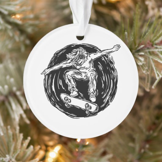 Skater légendaire faisant du ski de fond en milieu (Arbre)