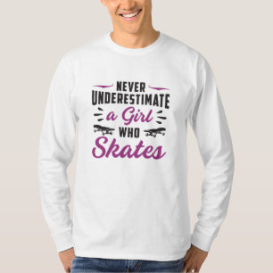 Skater Meisje Meisjes Schaatsen Skateboard Grappig T-shirt