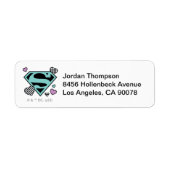 Skater Meisje Supergirl Harten S-Shield Etiket (Voorkant)