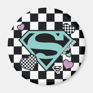Skater Meisje Supergirl Harten S-Shield Magneet
