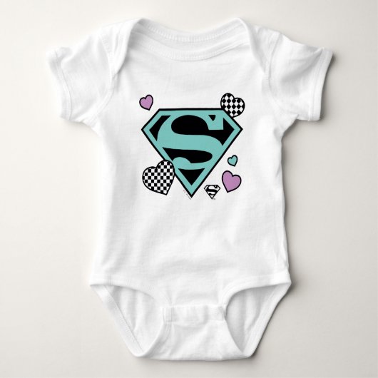 Skater Meisje Supergirl Harten S-Shield Romper (Voorkant)