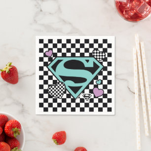 Skater Meisje Supergirl Harten S-Shield Servet