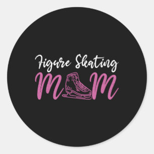 Skater Moeder Figuur Schaatsen Mam Ice Schaats Ronde Sticker