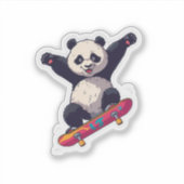 Skater Panda Sticker – Cartoon Decal (Devant)