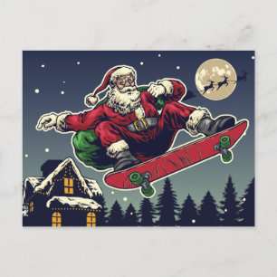 Skater Santa Briefkaart