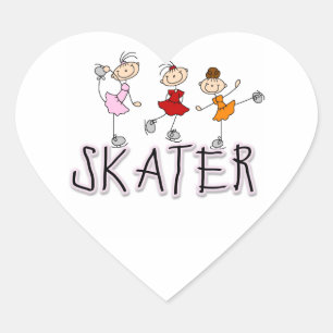 Skater T-shirts en geschenken Hart Sticker