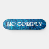Skater Trick No Compliing on Blue Abalone Fractal Skateboard (Horizontaal)