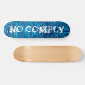 Skater Trick No Compliing on Blue Abalone Fractal Skateboard (Horizontaal)