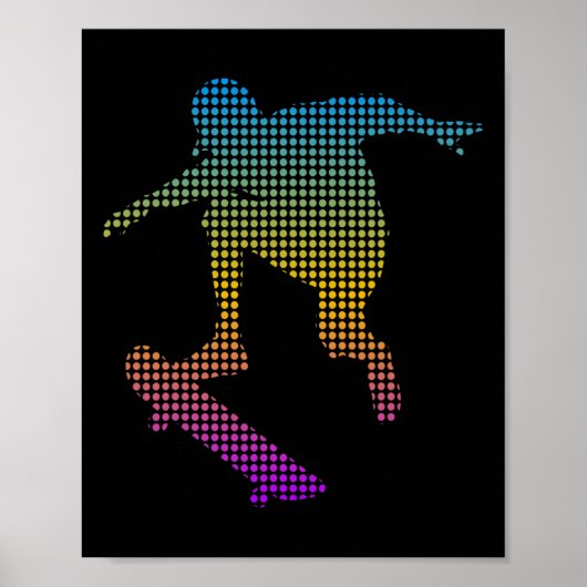 Skaterboard Street Skateboarden Longboard Skateboa Poster (Voorkant)