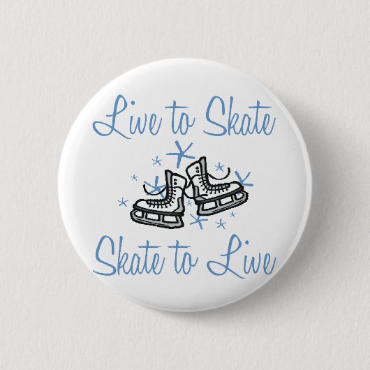 SkaterChick Live naar Schaats Ronde Button 5,7 Cm (Voorkant)