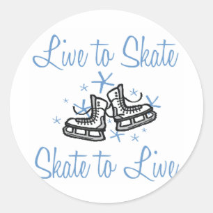 SkaterChick Live naar Schaats Ronde Sticker
