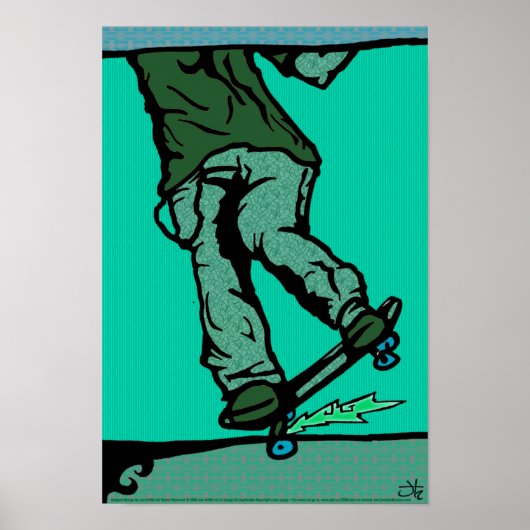 skaters2-aqua poster (Voorkant)