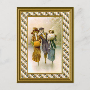 Skaters c. 1890 briefkaart