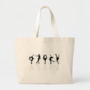 Skaters en reflecties grote tote bag