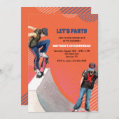 Skatersuitnodiging Kaart (Voorkant / Achterkant)