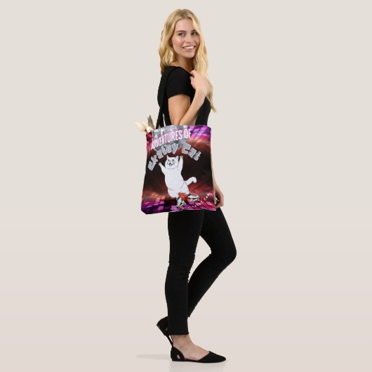 Skatey Cat Canvas tas (Op model)
