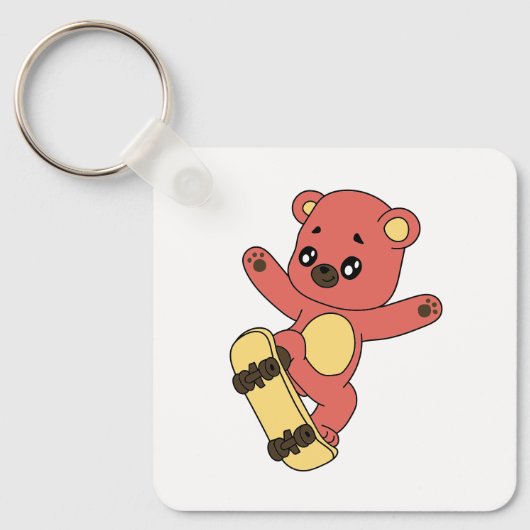 Skating Bear Sleutelhanger (Voorkant)