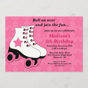 Skating Birthday Party Invitation Kaart