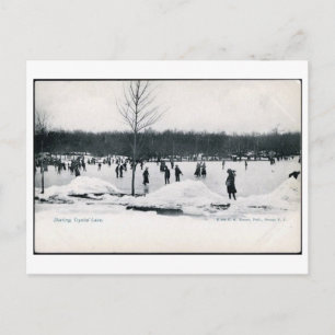 Skating Crystal Lake, Sinaasappel, Vintage van New Briefkaart