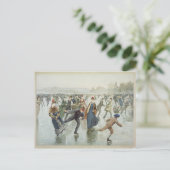 Skating, gepubliceerd door L. Prang en Co. Briefkaart (Staand voorkant)