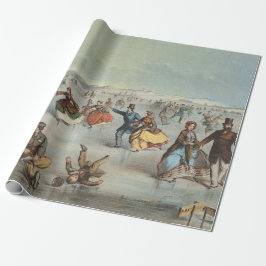 Skating in Central Park, New York Cadeaupapier