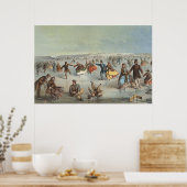 Skating in Central Park, New York Poster (Keuken)