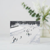 Skating op het kanaal van Rideau - Briefkaart (Staand voorkant)