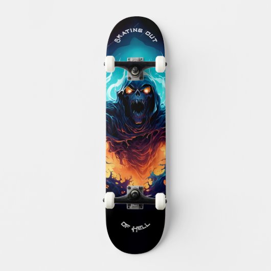 Skating out of Hell - Skull  Skateboard (Voorkant)