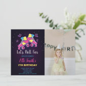  Skating Party Uitnodigingen voor kinderen (Staand voorkant)