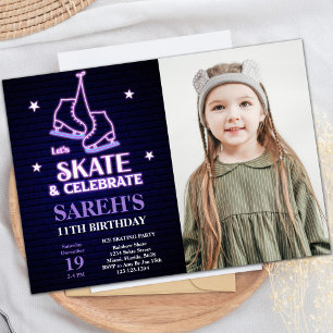 Skating Party Uitnodigingen voor kinderen