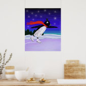 Skating Penguin Poster (Keuken)