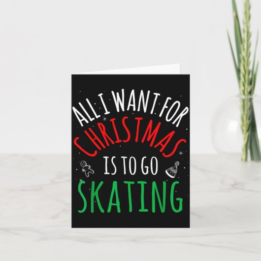 Skating Skate - Group Matching Family Christmas Fu Kaart (Voorkant)