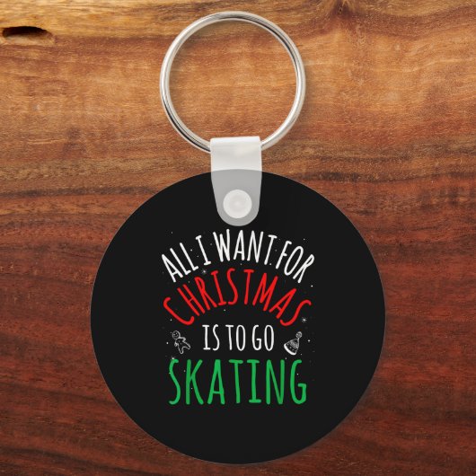 Skating Skate - Group Matching Family Christmas Fu Sleutelhanger (Voorkant)