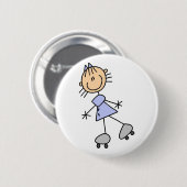 Skating Stick Girl Button (Voorkant /achterkant)