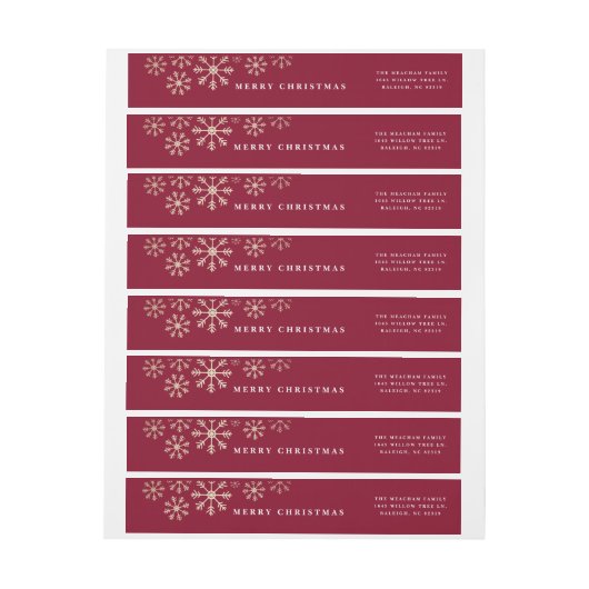 Skatteuse sneeuwomslag rond het etiket van het ter (Vel)