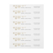 Skatteuse sneeuwomslag rond het etiket van het ter (Vel)