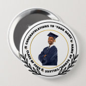 Skaymarts | Afstuderen Fotoconcert Ronde Button 4,0 Cm (Voorkant /achterkant)