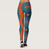 SKAYMARTS | Black Orange African Prints Leggings (Dos)