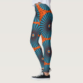 SKAYMARTS | Black Orange African Prints Leggings (Gauche)