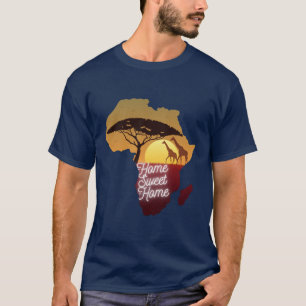 SKAYMARTS   Carte De L'Africain En T-shirt