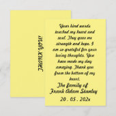 Skaymarts | Carte de remerciement calligraphique e (Devant / Derrière)