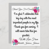 Skaymarts | Carte florale de remerciement pour vot (Devant / Derrière)